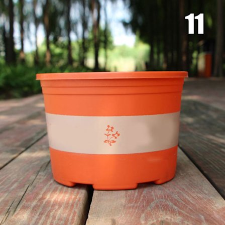 Stor rund kort blomkruka Kontroll Rot Roskruka Plantering Fröplanta Förtjockning Plastblomkruka eller bricka