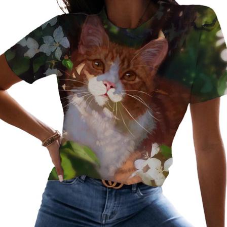 Kortärmade Kvinnor T-shirts Med Rund Hals