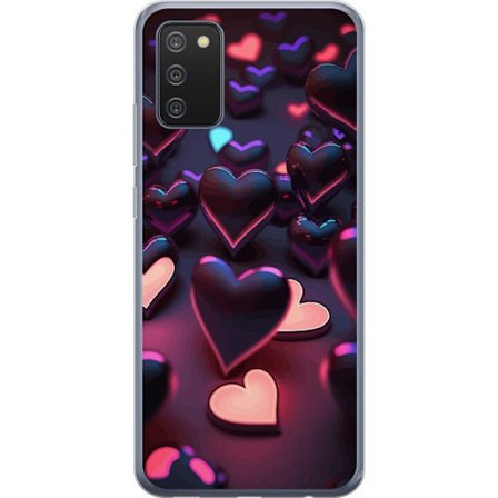Kompatibelt Mobilskal till Samsung Samsung Galaxy A02s Midnattshjärtan
