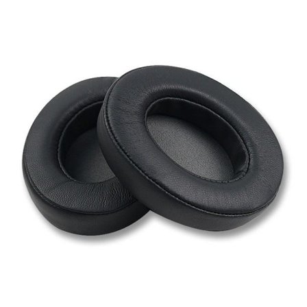 1 par Ersättnings öronkudde för Sound Engineer Studio Wireless Foam Cover Studio3 2 äkta läder Black