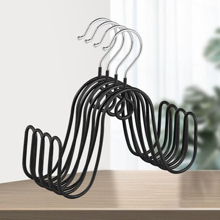 Multi-Purpose Tørresko Stativ Tøj Opbevaring Krog SORT