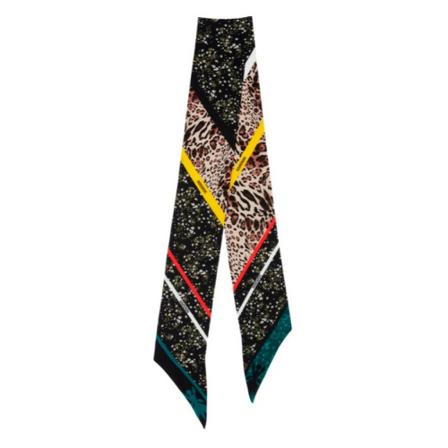 Patrizia Pepe Foulaard in Crepe de chin art. 2va239a156 , Zwart , Dames , Maat: ONE Size Sjaals