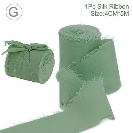 Franskkantet Ruffle Chiffon Silkebånd Håndlaget Ripped Bryllupsbukett - Perfet 7