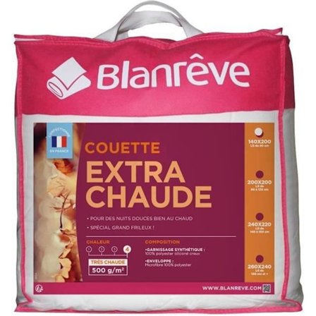 BLANREVE Extra varm mikrofiber-täcke - 140 x 200 cm - Vit