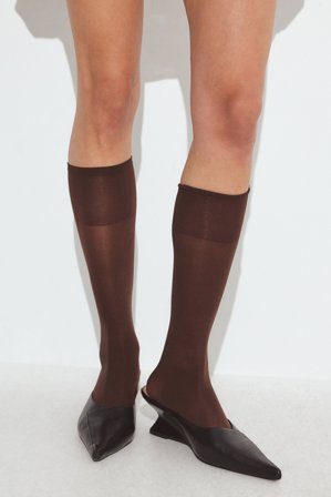 NA-KD 40 Den Chaussettes à genoux - Chaussettes - Marron - One Size