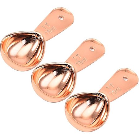 Kaffeske, Måleske i Rustfrit Stål, Måleske til Te og Sukker, Måleske med Kort Håndtag til Kaffe, Mælkepulver