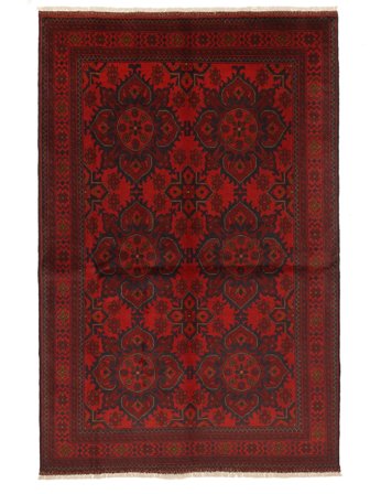 Afghan Khal Mohammadi Rug 130X197 Black/Dark Red Wool