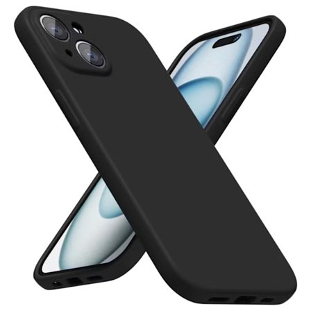 iPhone 15 Plus Matt Svart Skal - Extra Kamera Skydd