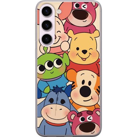 Kompatibelt Gjennomsiktig deksel til Samsung Galaxy S23+ Søte Disney-figurer som Nalle Puh, Tiger, Nasse, Lotso og Alien poserer sammen i fargerik og
