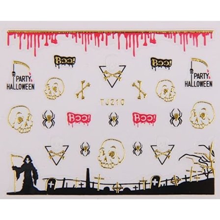 Vanddekaler - Halloween - TJ210 - Til negle