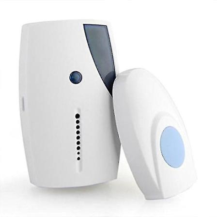 Trådløs dørklokke Velkomstklokke Intelligent Hjemmealarm Vanntett Knapp Hvit