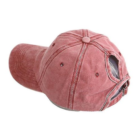 Hestehale Baseball Caps for Kvinner - Ferie Snapback Hat i Vasket Bomull - Komfortabel Vårstil