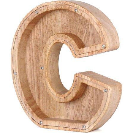 Personlig träspargris, en perfekt unik present, dekoration, minnessak eller spargris (C, 8,5 * 2,8 * 18 cm),