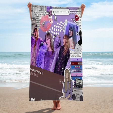 140x180cm Mikrofiber strandhåndkle kjendis omgir rektangulært strandhåndkle Taylor Swift sanger badehåndkle håndkle