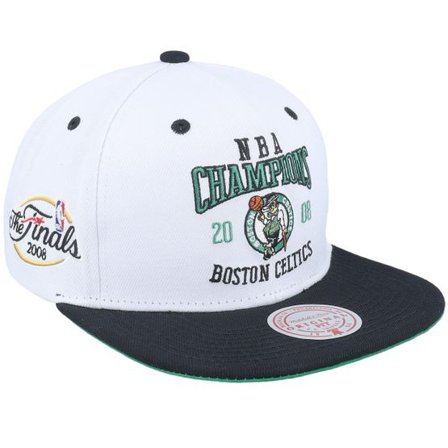 Mitchell & Ness - NBA Vit snapback Keps - Boston Celtics Champ Series White/Black Snapback @ Hatstore