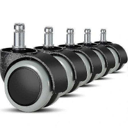 5-pak kontorstolshjul 11 mm/22 mm erstatning hårdt gulv til gamingstole, drejelige stole