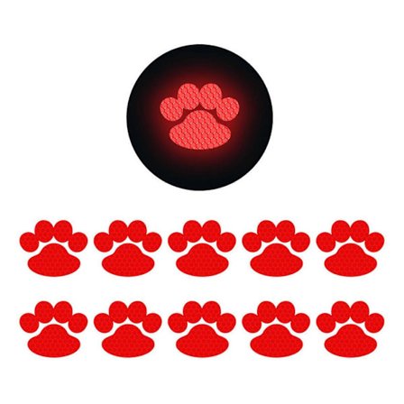 10 kpl Koiran Tassunjälki Autotarrat Helppo Asentaa Erittäin Vahva Heijastava Autotarra Moottoripyörän Kuorma-auton Oveen