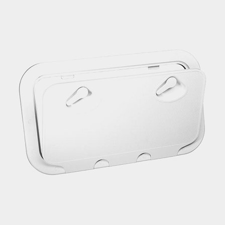 Inspektionslucka Nuova Rade Classic, rektangulär, 355 x 600 mm, med vred + löstagbart lock, vit