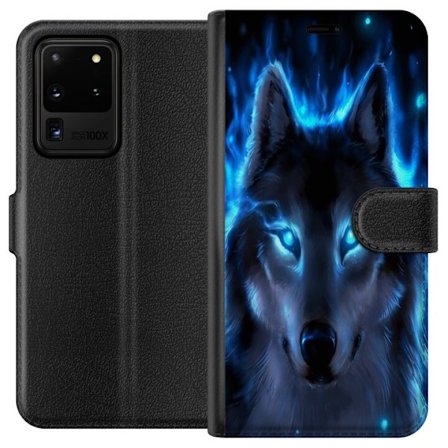 Yhteensopiva Lompakkokotelo Samsung Samsung Galaxy S20 Ultra susi