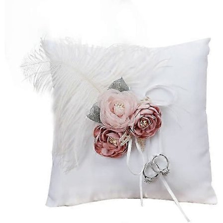 Ringbærer, Ringpude med Blonde, Ringpude, Bryllupsringbærer Pudesæt, Ringholder til Strandbryllup