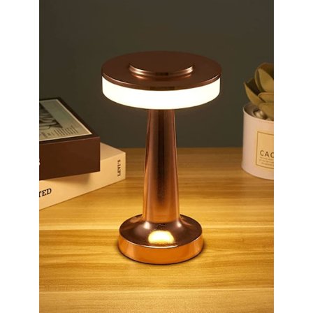 Portable LED bordslampa, trådlös sänglampa med touchkontroll