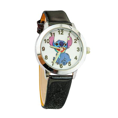 Lilo & Stitch Barn Kvartsur Barn Casual Cartoon Klockor Armbandsur Födelsedagspresenter Black