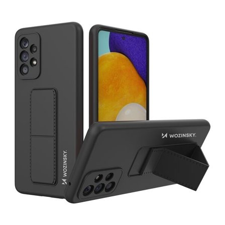 Wozinsky Kickstand Case silikon etui med stativ for Samsung Galaxy A73 svart