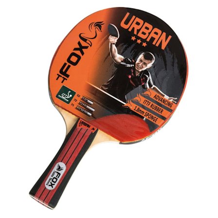 Fox TT Urban 3 Star Bordtennisracket En Storlek Svart/Röd