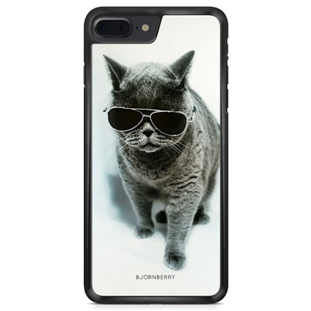 Bjornberry Skal iPhone 8 Plus - Katt Glasögon
