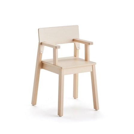 Kinderstuhl LOVE mit Armlehnen, H 380 mm, Birke, Laminat Birke