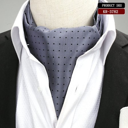 Miesten Polka Dot Plaid Silk Cravat Solmio Jacquard Kudottu Rento Ascot, KR3782