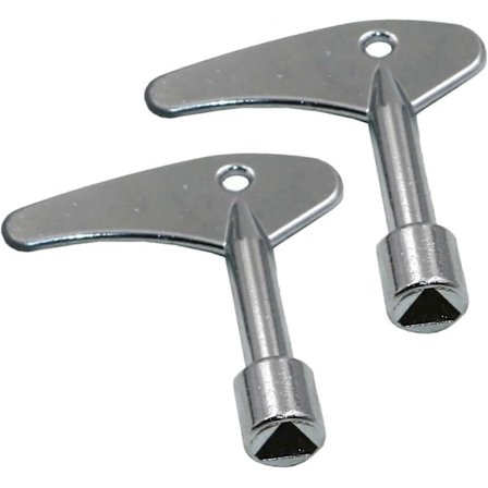 2 stk. Metal Trekantnøgle, Trekantnøgler, Målerskabsnøgle til Gas Vand El Målerskab