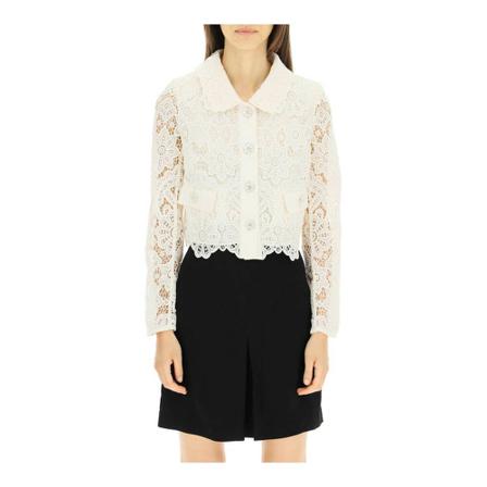 Self Portrait Shirt Hvid, Dame Skjorter