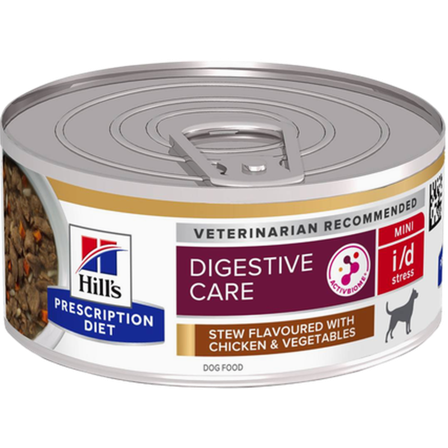 Hill's Prescription Diet Dog - i/d Digestive Care Stress Mini Chicken & Veg Stew Can - Wet Dog Food 156 g x 24 - Hund - Hundefôr & hundemat - 