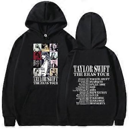 Taylor Swift The Best Tour Fans Par Hoodie med Lång Ärm Tryckt Huva Hösttröja (M Svart)
