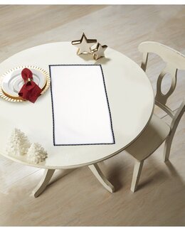 Löpare aidaväv utan tryck och garn