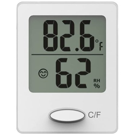 Mini digitalt hygrometer høypresisjons termometer omstillbar C F for reptiler hjemmekontor komfort