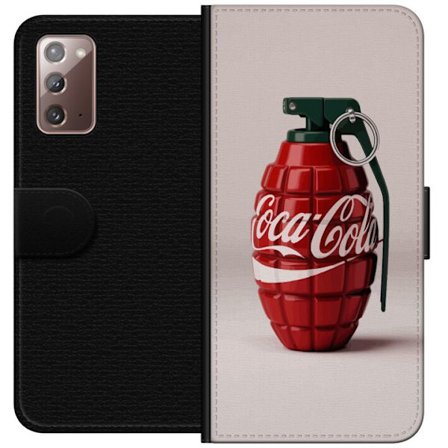 Kompatibel Tegnebogsetui til Samsung Samsung Galaxy Note20 Kunstnerisk illustration af Coca Cola granatæble i rødt og grønt, pop art inspireret mot