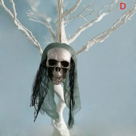 1st Halloween Scen Layout Rekvisita Skum Spökkrans Skull Hangi