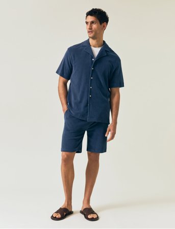 Lexington Clothing Camp Organic Cotton Terry Shirt - Blue - S
