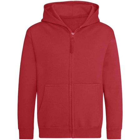 AWDis Cool Barn/Barn Zoodie Full Zip Hoodie 12-13 År Eldröd
