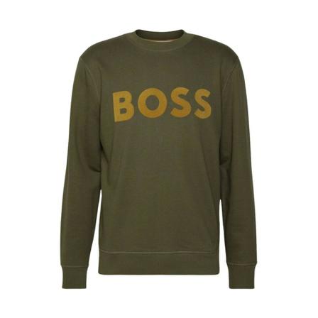Boss Round-neck Strik Grøn, Herre Strik, Størrelse: L