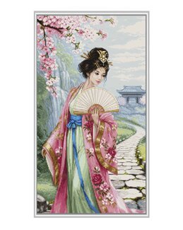 Broderikit Tavla Körsbärsblommornas sång - Luca-S