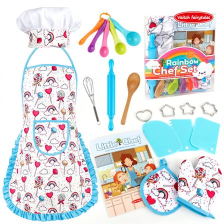 Realistisk köksutrustning som present till barn Dockhus Låtsaslek Set med köksutrustning Tallrikar Mat Laga mat Leksak