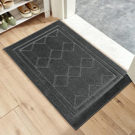 Badematte Sklisikkert absorberende dusj Baderomsteppe Teppe Polypropylenfiber Slitasjebestandig Stone gray 50*80cm