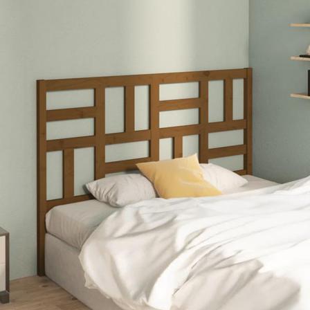 Vidaxl Sänggavel Honungsbrun 141x4x104 Cm Massiv Furu Brun