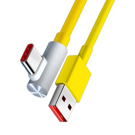USB Typ C Snabbladdningsdatakabel för Mobiltelefon Surfplatta 120W 90 Grader