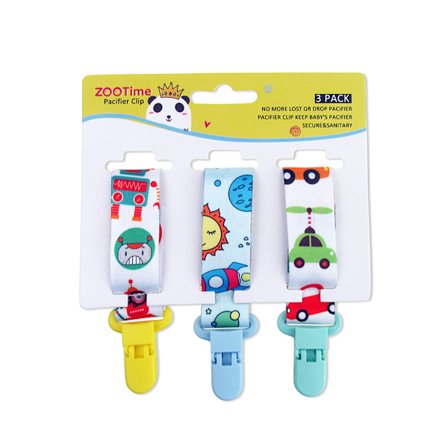 4x Tegneserie Smokkholder Klips Biting for Baby Jenter Dusj Gave til Gutt Jente