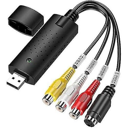 Vhs Til Digital Konverter Videooptagelseskort Konverter Adapter, Vhs Til Digital Usb Grabber Understøtter Ntsc Pal Secam Usb 2.0 Video Adapter YOY