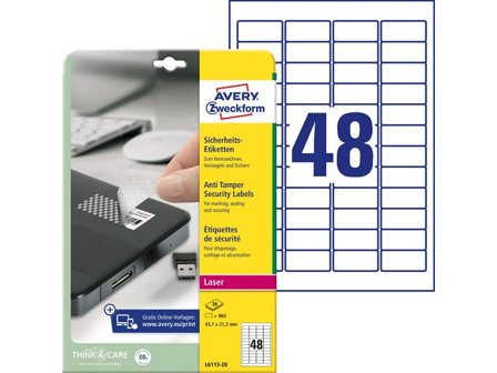 Avery Etikett 45,7x21,2mm vit 960/fp - Lyreco - Emballage och lagerutrustning > Etiketter och godsmärkning > Specialetiketter